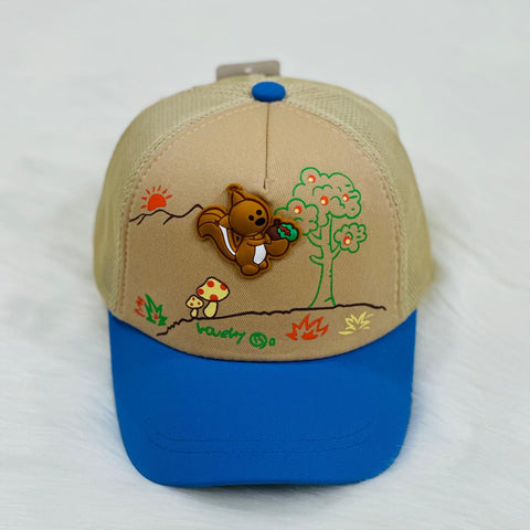 Girl's Boyal Blue & Beige Baseball Cap CP5045D