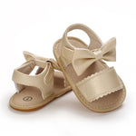 Golden Color Fashion Cute Leather Bow Princess Sandals SDL7515A