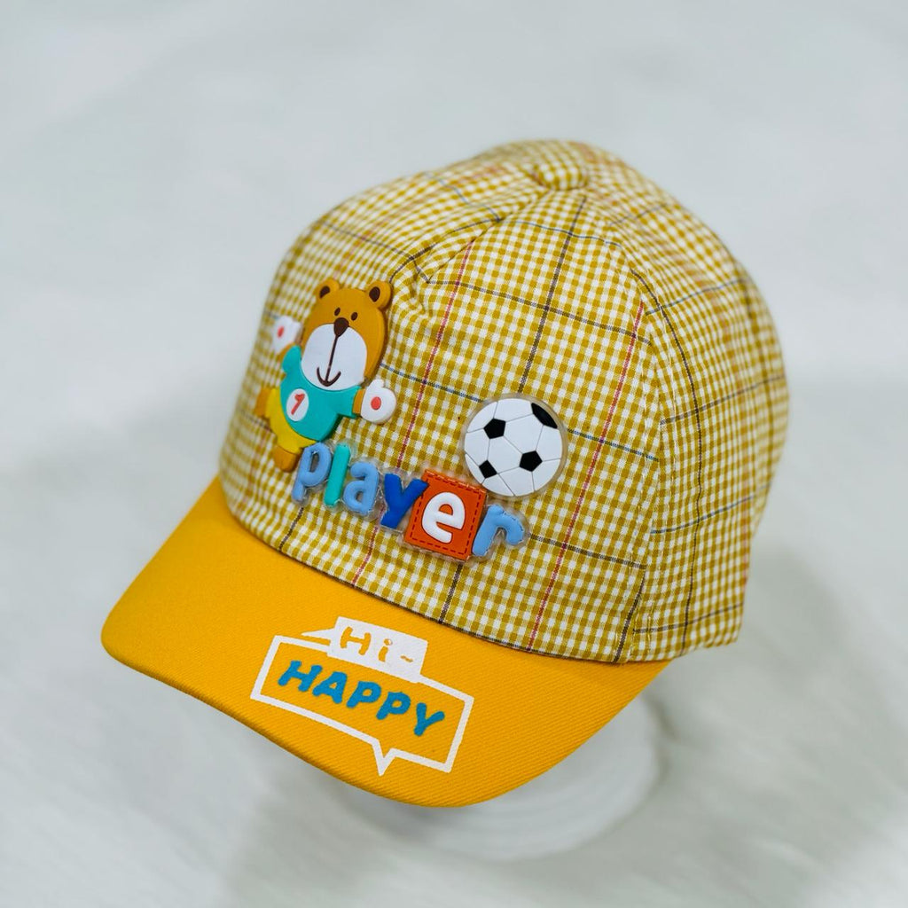 Children's Fashion Yellow Player Cap CP5019D