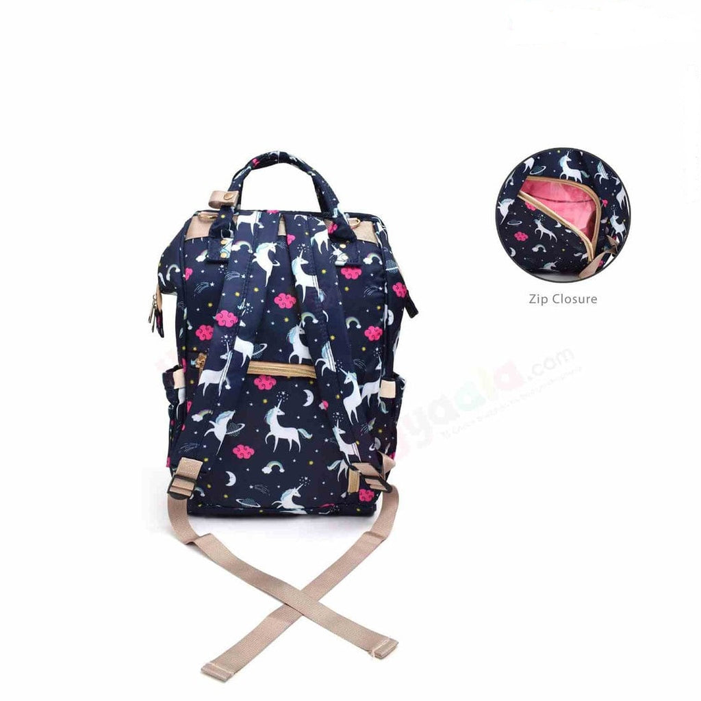 Navy Blue Unicorn Mother's backpack (diaper bag) Comfortable for Travelling Mothers, Premium Quality BG5512B