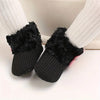 Black Girls' Winter Snow Boots - Slip-On Ankle-High Cold Weather Shoes with Soft Fabric Sole, Warm Toddler Shoes SH7171B