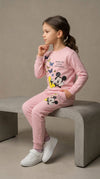 Pink Baby Girl Cute Sequence Butterfly Fashionable Long Sleeve Sports Sweatshirts + Trouser Winter Clothes Set Outdoor Wear TS6412A