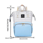 Sky Blue & Light Gray Diaper Backpack BG5515A