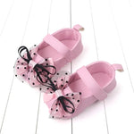 Pink Top Bow Soft Sole Booties BTS9009B