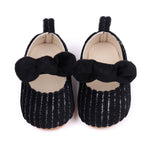 Black Baby Girls Princess Non-Slip Rubber Soft Sole Shoes SH7111C