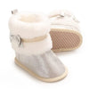 Silver Baby Girls High-top Warm Winter Shoes SH7126E