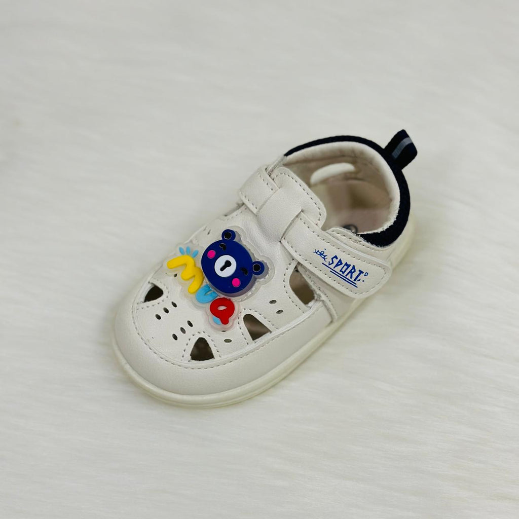 MUA White & Navy-Blue Baby Sandals SDL7526B