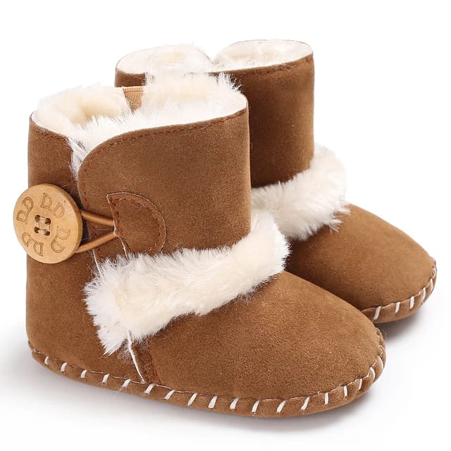 Brown Cute Comfortable Baby Warm Shoes SH7149B