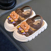 Girls' Brown Summer Sandals | Cartoon Pattern, Fastener, Low Top, PVC Material SDL7581B