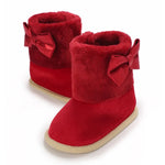 Red Baby Girls High-top Warm Winter Shoes SH7126B