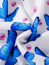 2pcs Girls' Elegant Butterfly Pattern Asymmetrical Spaghetti Strap Knit Vest Dress + Printed Hat, Suitable for Spring and Summer Vacation FD6128B