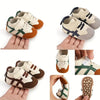 White & Brown Breathable British Style Baby Sneakers - Non-Slip Soft Sole, Mid-Top Design for Infants & Newborns, All-Season Outdoor & Daily Wear Shoes SH7169C