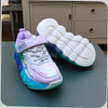 Purple with Laces & Lighting Sole Jogger Shoes SH7050B