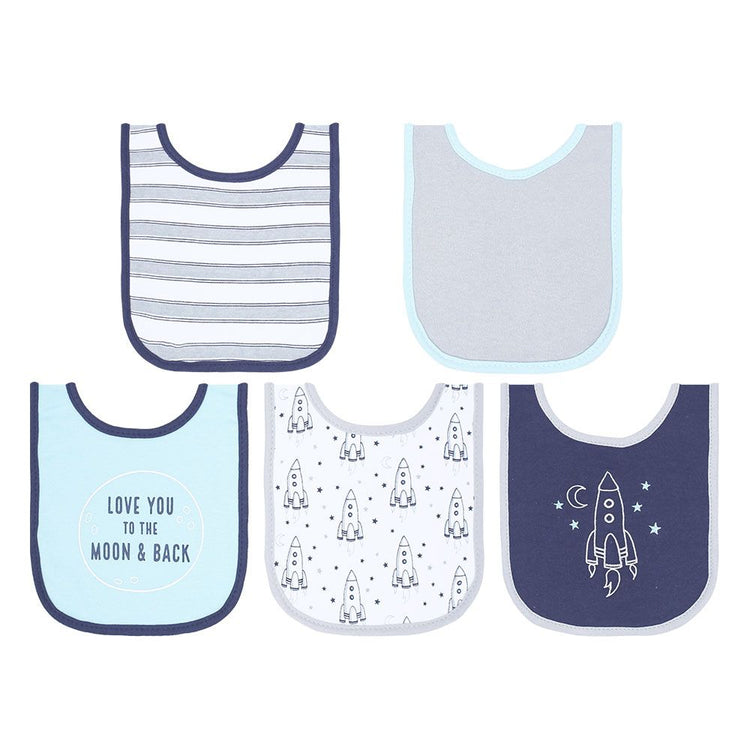 HB Drooler Bib, 5-Pack, Outer Space, Pack of 5 BB2017B