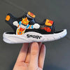 Summer Black New Fashionable Boys' Breathable Open-Toe Sandals, Lightweight and Comfortable, Anti-slip Sandals Suitable for Indoor, Outdoor, Beach, Four Seasons Sandals SDL7552A