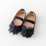 Black Baby Girl High Quality Shinny PU Cute Bowknot Party Shoes SH7107C