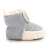 Blue Wool Booties, Ankle High Solid Color Warm Infant Walking Boots, Soft Comfortable Fabric Lined Indoor Outdoor Warm Shoes SH7170B