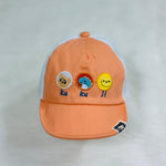 Children's Fashion White & Peach Color Cap CP5035D