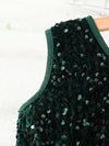 Girls' Casual Sleeveless Mesh One-Shoulder Dress for Parties and Outings, Solid Color FD6108E