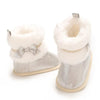 Silver Baby Girls High-top Warm Winter Shoes SH7126E