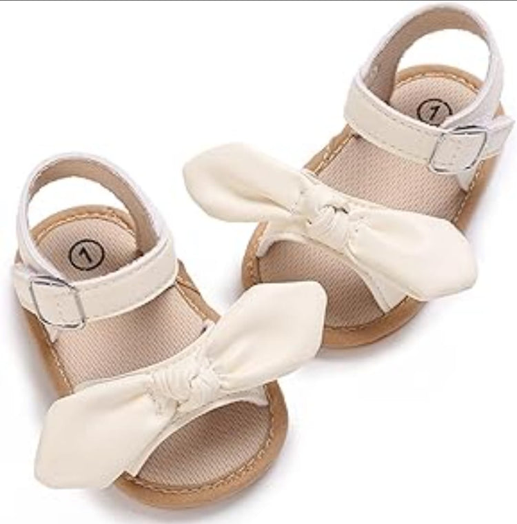 Off-white Sandals with Bow SDL7502A