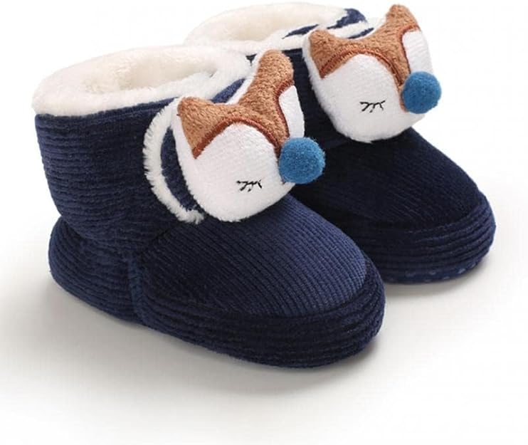 Navy Blue Infant Fleece Warm Winter Shoes SH7129A