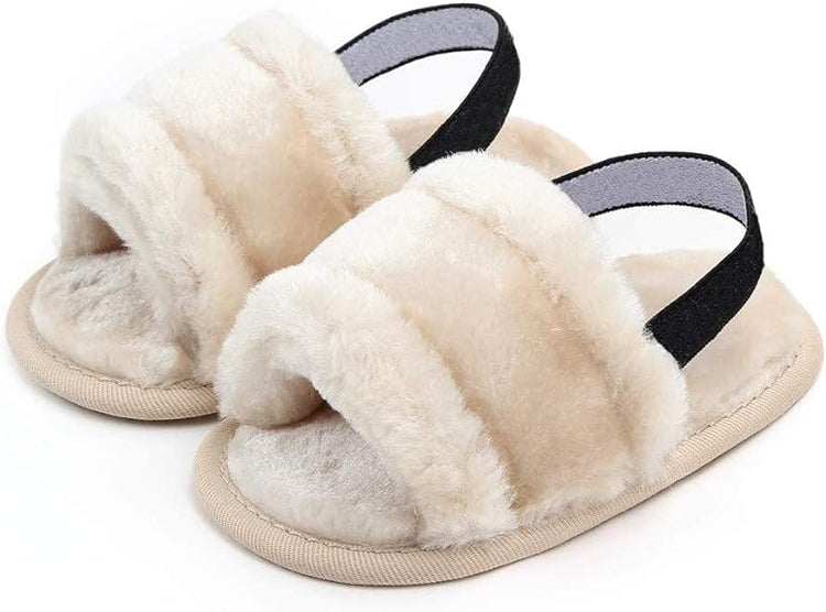 Golden Baby Girls Soft Sole Fur Slippers SLP8013C