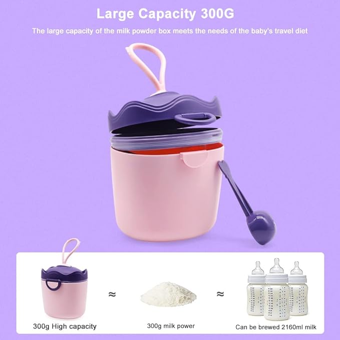 Pink Color Milk Powder Box Portable Baby Food Storage Box BCP1018C