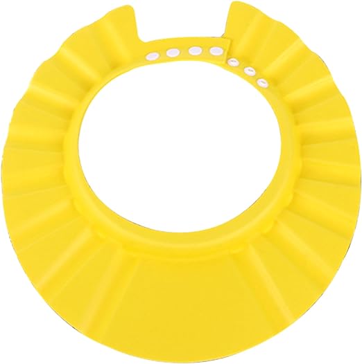 Yellow Adjustable Safe Soft Bathing Baby Shower Hair Wash Cap for Children 0-12 Years Old BCP1029C