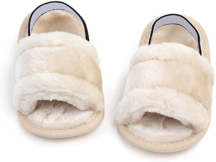 Golden Baby Girls Soft Sole Fur Slippers SLP8013C