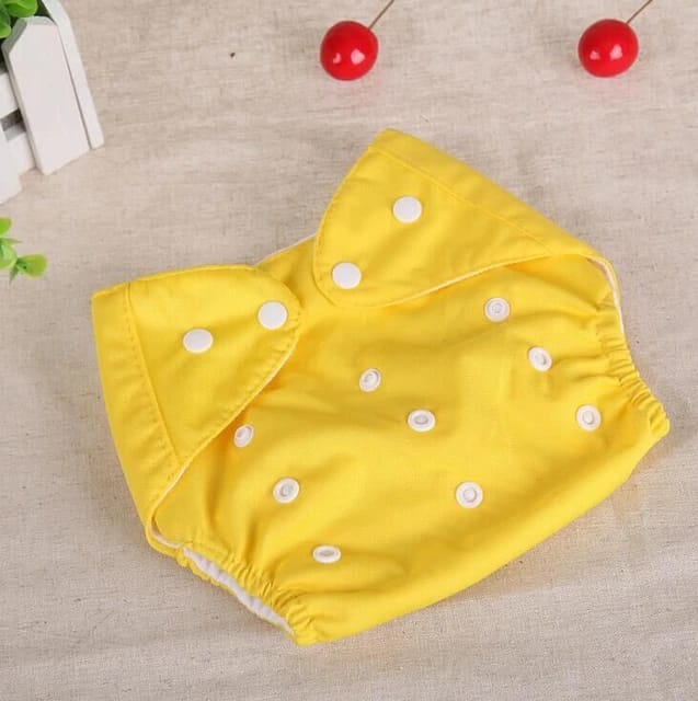 Yellow Reusable Baby Infant Nappy Cloth Diaper BCP1016C