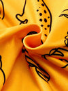Casual Three-piece Set: Yellow Short-sleeved Cartoon Dinosaur Printed Shirt, Versatile Black Pants, and Colorful Cute Hat BS6140H