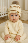 Cream Color Imported Knitted Warm Winter Wool Cap (6 Months -3 Years) CP5090D