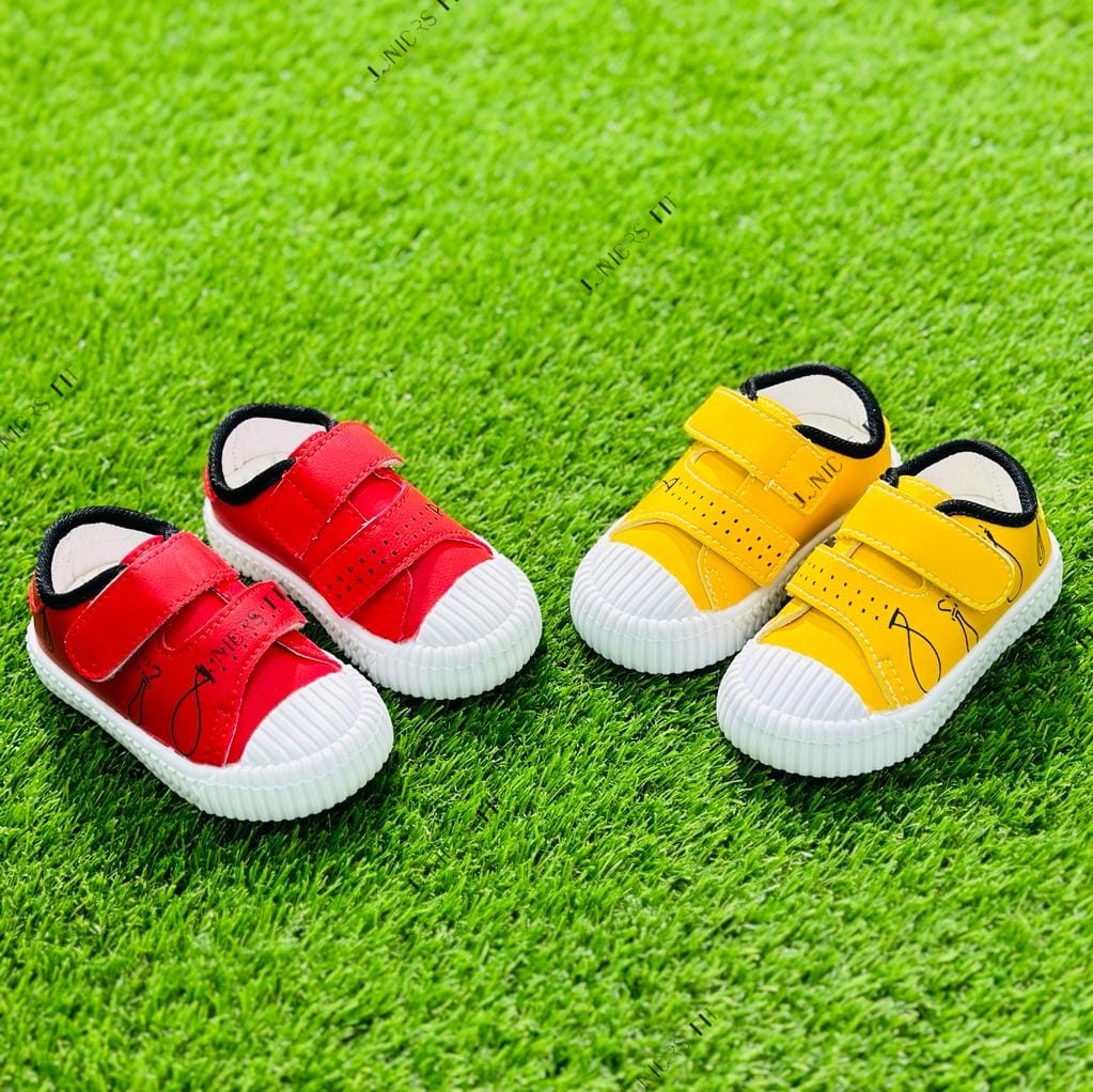 Red & White Double Strap Shoes SH7038A