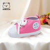 RABEISIR Adorable Bear Design Toddler Canvas Sneakers - Soft Sole, High-Top Ankle Shoes for Boys & Girls, Lightweight & Comfortable, All-Season Wear Booties BTS9122G