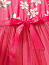 Charming Summer Floral Print Princess Dress for Girls - Soft & Breathable Tulle with Ruffle Sleeves FD6110G