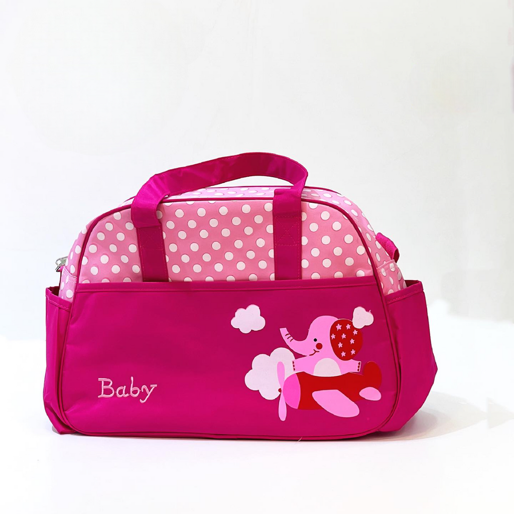 Pink Waterproof Diaper Bag with Changing Mat BG5531A