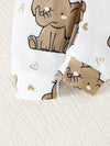 New Men's and Children's Autumn and Winter Comfortable Casual Cute Elephant Print Long Sleeve Ha Clothes + Full Print Little Elephant Trousers + Hat Three-piece Set Suitable for Outdoor BS6140C