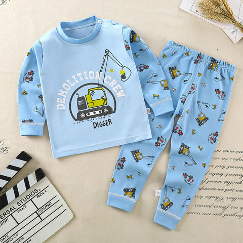 Sky Blue Digger Shirt & Trouser 2 Pc Set NS6046E