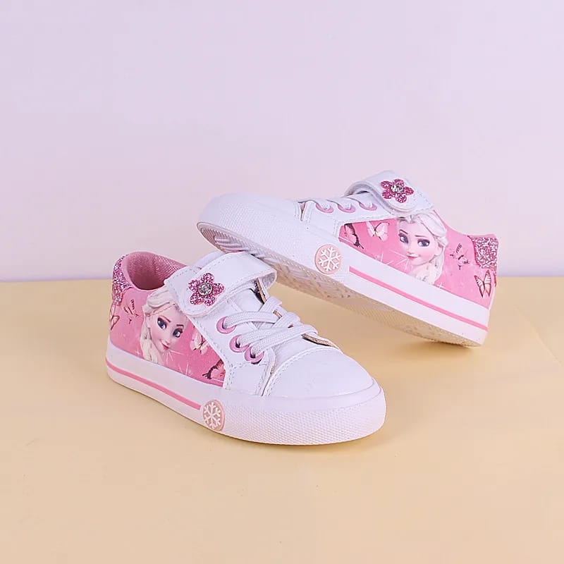 White with Barbie Print Sneaker Shoes SH7044B