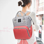 Red & Light Gray Diaper Backpack BG5515C