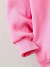 Pink Cozy & Cute Girls' Cartoon Print Fleece-Lined Sweatshirt and Joggers 2 Pc Set TS6037