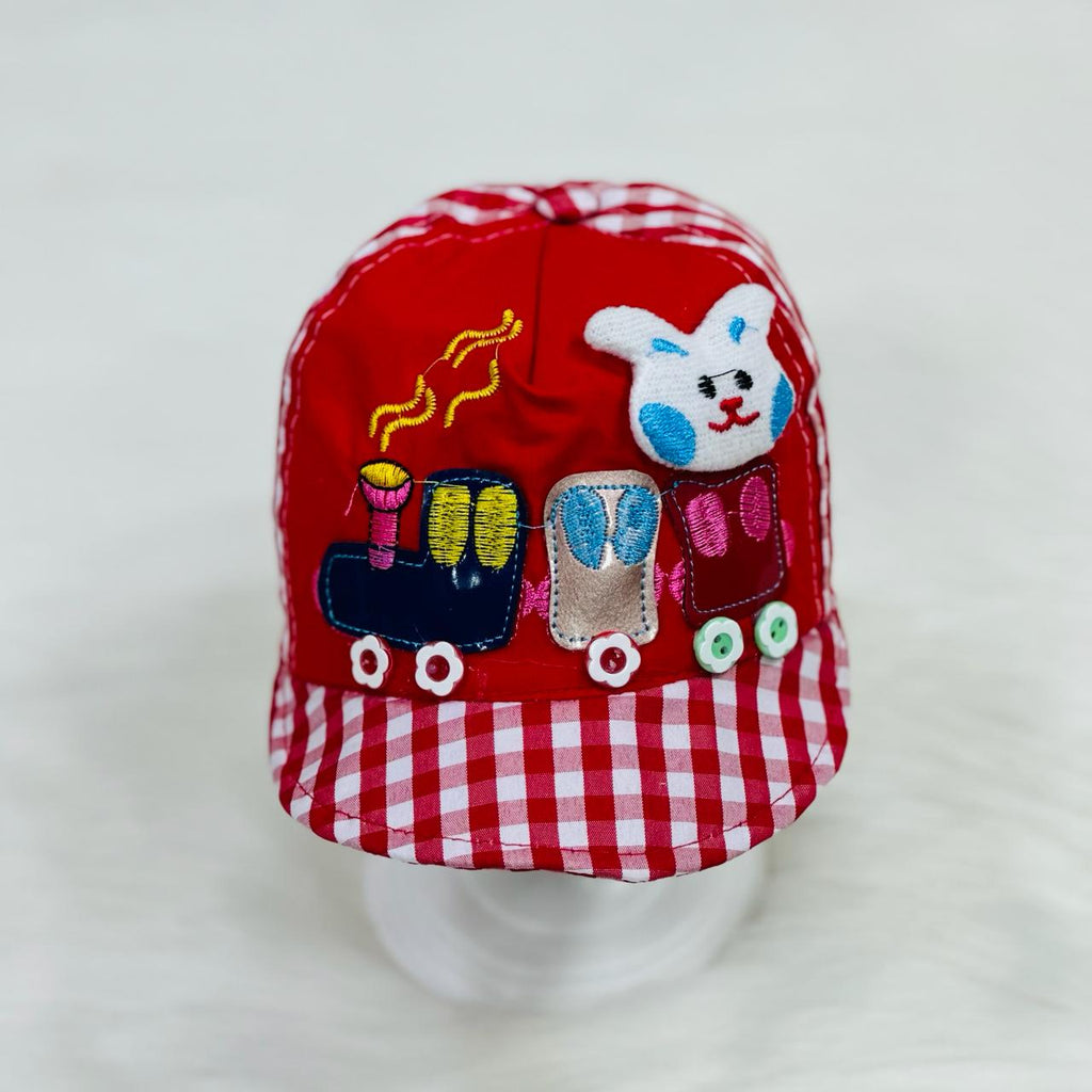 Baby Girl Fashion Red & White Cap CP5027C