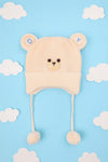Peach Baby Bear Face Fashion Knitted Warm Winter Wool Cap (1 Years -5 Years) CP5102D