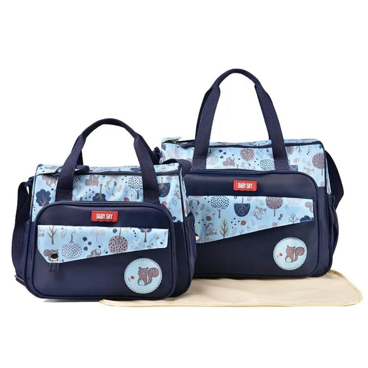 Baby Sky Navy Blue 2-Piece Bag with Mat BG5508A