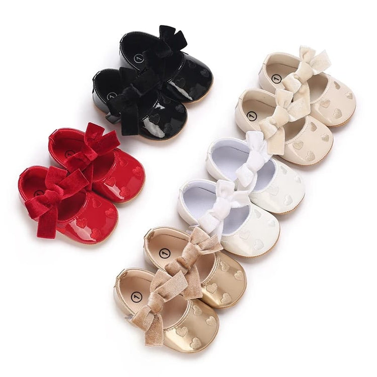 Red Baby Girls Cute Moccasins Heart Shoes SH7104A