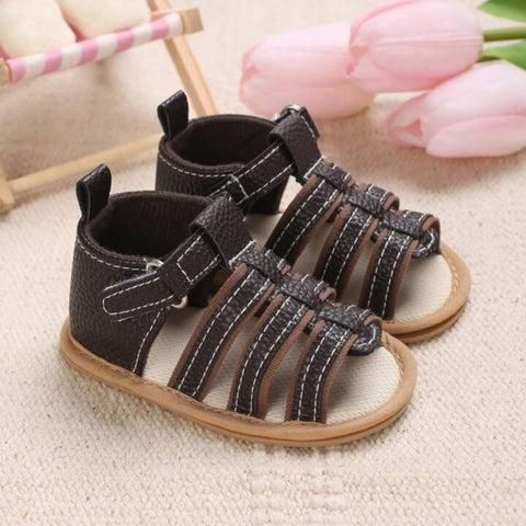 Dark Brown Summer Sandals SDL7519A