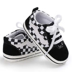 Black & White Check Booties BTS9034A