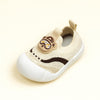 Cream Color Baby Soft Bottom Walking Sneakers Toddler Rubber Sole Cartoon Character First Walkers Infant Shoes SH7175B