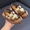 Children's Brown Sandals Summer Indoor Outdoor Anti-slip Soft Bottom Sandals SDL7579C